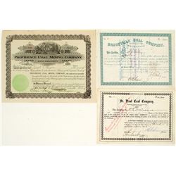 US Coal Mining Stock Certificates