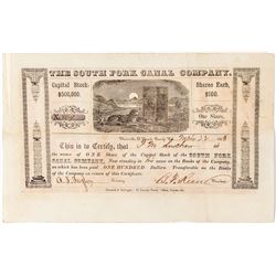 The South Fork Canal Company Stock Certificate