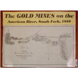 1848 Gold Rush Map of American River Claims