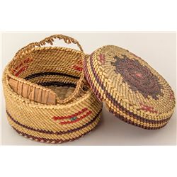 Lidded Makah Basket