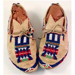 Vintage Cheyenne Beaded Moccasins