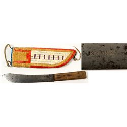 Plains Indian Quill Sheath and Knife