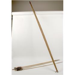 Vintage African Bamboo Arrows and Bow