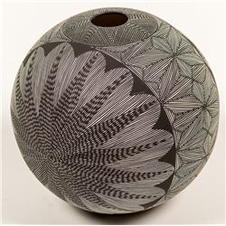 Acoma Seed Pot, Signed SV