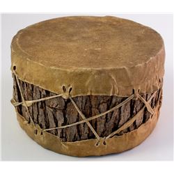 Handmade Bark and Hide Drum