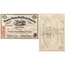 Virginia & Truckee Railroad: Sharon, Ralston, Mills, Barren and Bell - Premier Autograph Stock Cert.