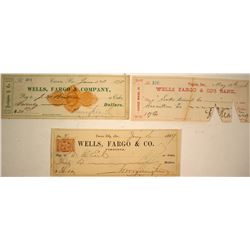 Three Historic Wells Fargo Checks