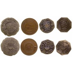 4 Red Lodge Fraternal Tokens