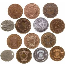 Virginia City Fraternal Tokens