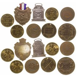 Nine Various Fraternal Montana Tokens