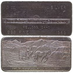 Sunshine Mining Company Silver Art Bar
