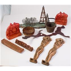 Collection of 10 Copper Ingot Art Pieces