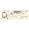 Image 1 : Rare Check for Geo. T. Clark & Co. (Clark & Gruber pioneer gold coins)