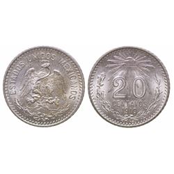 Silver 20 centavo coin (1910)