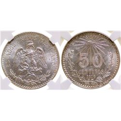 Silver 50 centavo coin (1919)