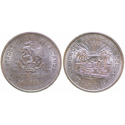 Silver 5 peso coin (1950)