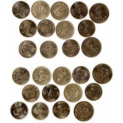 Group of 20 centavo Mexican coins