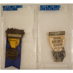 ANA 1924 & 1925 Convention Badges