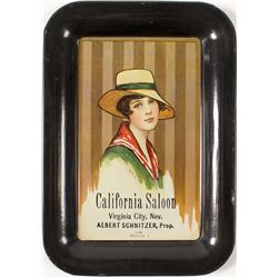 Extremely Rare California Saloon Tip Tray (Virginia City, Nevada)