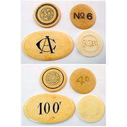 Four Different Foreign Gaming Chips