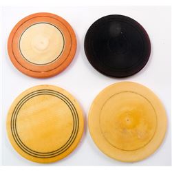 Four Different Ivory Gaming Chips