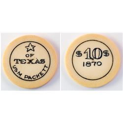 Star of Texas Ivory Gaming Chip