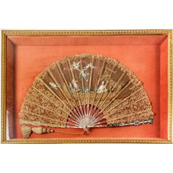 Mother of Pearl and Lace Fan