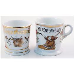 Two Antique Shaving Mugs