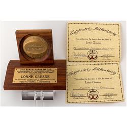 Lorne Greene Plaque