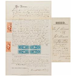 Bidwell Brothers Revenue Stamped Document