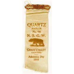 Rare Native Sons of the Golden West Ribbon