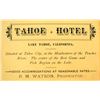 Image 1 : Tahoe Hotel Business Card
