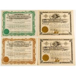 Four Automobile Company Stock Certificates