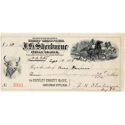 J. H. Sherburne (Indian Trader) Pictorial Check