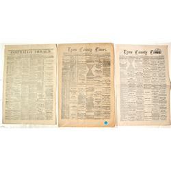 Three Nevada Mining Town Newspapers: Aurora and Silver City (Comstock)