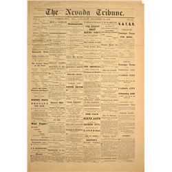 Rare Nevada Tribune Newspaper