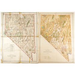 Two Nevada Wall Maps