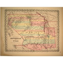 Colton Map of New Mexico and Utah