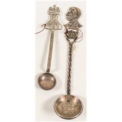 Two Foreign Coin Spoons