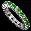 Image 1 : Natural Green Chrome Diopside Eternity Band