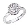 Image 1 : 14K White Gold Diamond Clustaire Ring