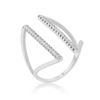 Image 1 : Jena 0.2ct CZ Rhodium Delicate Parallel Ring