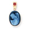 Image 1 : 14K Wings Of Love July Cameo Pendant