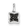 Image 1 : 14K WG Blk. & Wht. Dia Pendant