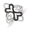 Image 1 : 14K WG Blk. & Wht. Dia Ring