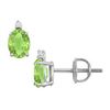 Image 1 : Diamond and Peridot Stud Earrings : 14K White Gold - 2.04 CT TGW