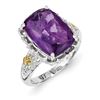 Image 1 : Sterling Silver W/14K Amethyst Ring