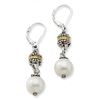 Image 1 : Sterling Silver W/14K 10-10.5Mm FW Cultured Pearl Earrings