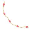Image 1 : 14Ky Rose Crystal Bead W/2 In   Extension Necklace