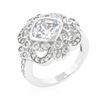 Image 1 : Elegant Clear Cubic Zirconia Crest Ring